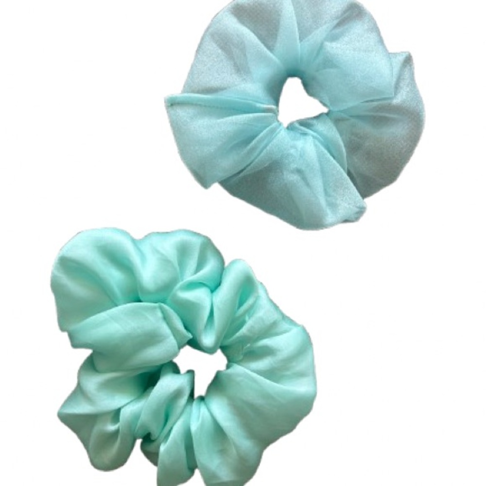 Chic Light Blue Hair Scrunchie Set